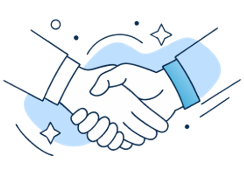 Colleagues shaking hands after food hygiene training